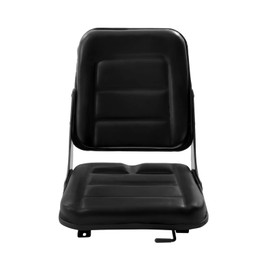 Universal Forklift Seat Lawn Mower Seat with Slide Track, Position Height Adjustable Tractor Suspension Seat,Replacement Forklift Seat for Excavator, Skid Loader Backhoe Dozer Telehandler Black Seat