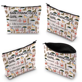San Francisco Makeup Bag San Francisco Skyline Gift California Souvenirs Gift Travel Holiday Gift Cosmetic Travel Bag, san francisco girl noun 3uk, Fashionable