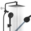 All Metal Shower Head, 8" High Pressure Rainfall/Handheld Shower Combo