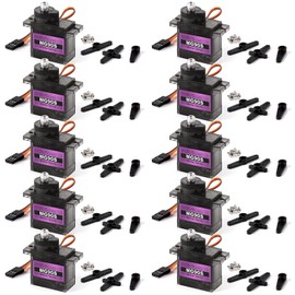 Miuzei MG90S 9G Micro Servo Motor Metal Geared Motor Kit for RC Car Robot Hel...