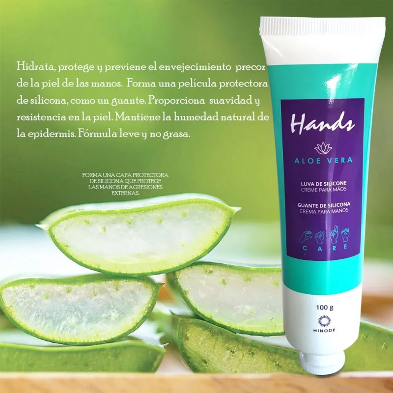 Crema Para Manos Hidratante Guante De Silicona 100gr Hnd Aloe