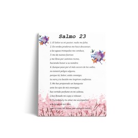 Texas Art Salmo 23 En Español Para Pared, Psalm 23 Wall Art, Cuadros Cristianos Para Pared En Español, Christian Wall Decor In Spanish, Decoraciones Para Cuartos (8 inch x10 inch, Salmo 23)