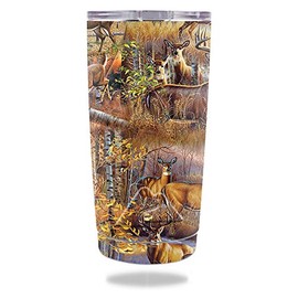 MightySkins Skin Compatible with Ozark Trail 20 oz Tumbler (2016) - Deer Pattern | Protective, Durable, and Unique Vinyl Decal wrap Cover | Easy to Apply, Remove, and Change Styles | Made in The USA