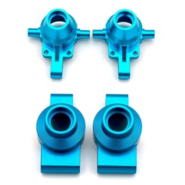 GoolRC Aluminum Alloy Front & Rear Steering Knuckle Carrier Steering Hub Carrier Upgrade Parts for Tamiya TT-01 TT01 1/10 Remote Control Drift Car