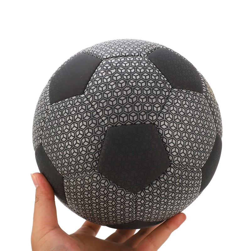 Luminous Glowing Football Holographic Reflective PU Machine Stitched Night Glowing