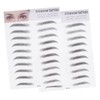 BIUDECO 2pcs Imitation Eyebrow Transfer Stickers Easy Use Hair-like Eyebrow