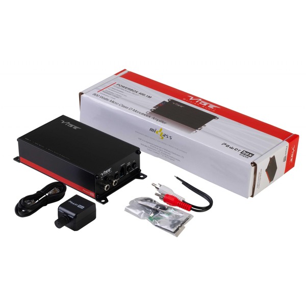 VIBE Powerbox Micro Mono Amplifier - 1 x 400W, Black