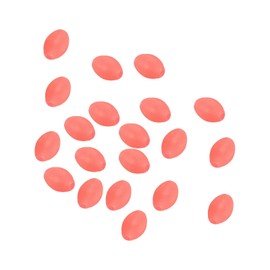 PATIKIL 200pcs 5x3.4mm Luminous Fishing Beads Soft Plastic Glow Bait Egg Rig Bead Tackle Tool Oval Red