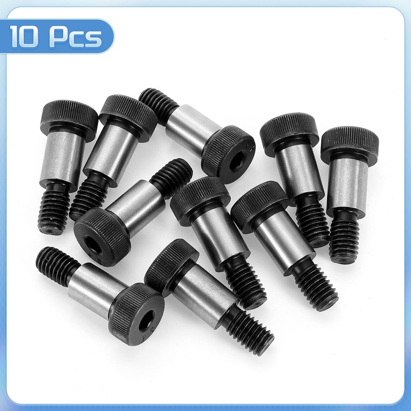 sourcing map Alloy Steel Hexagon Socket Head Shoulder Screws Bolts,
