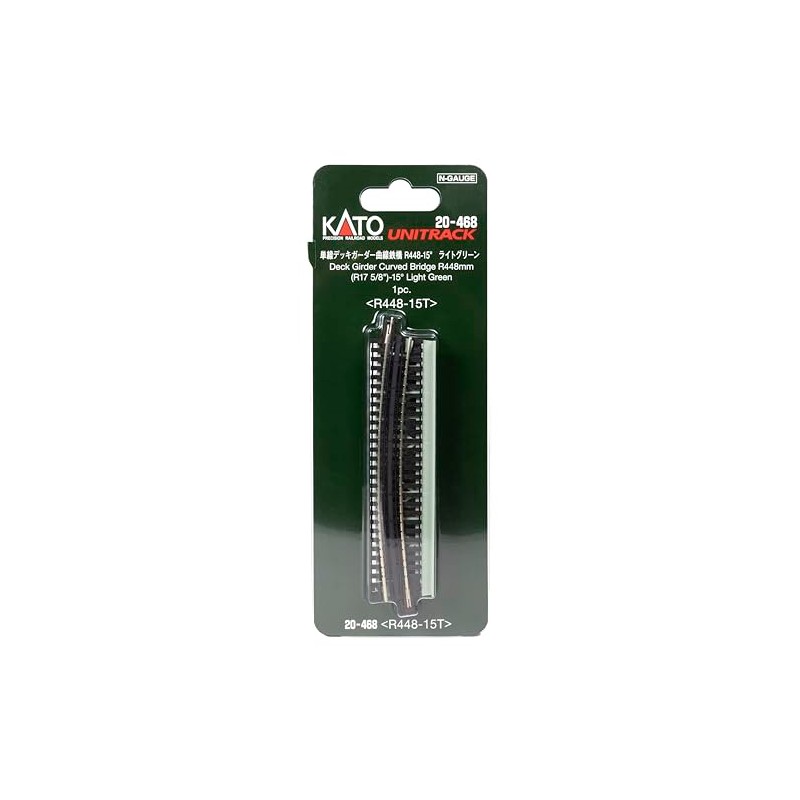 KATO N Gauge Single Track Deck Girder Curved Bridge R448-15°