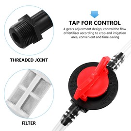 DOITOOL 3/4 Inch Fertilizer Injector for Drip Irrigation Venturi Fertilizer Mixer Injectors Device Tube Switch Filter, Drip Irrigation System Supplies
