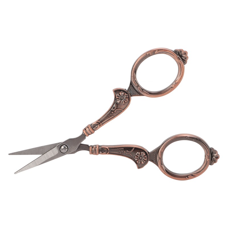 Embroidery Scissors Kit Red Ancient European Retro Style Stainless Steel