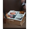 Hitseon Couch Cup Holder Tray, Hitseon Silicone Bamboo Couch Caddy with Rotatable Phone Holder for Bed Car Seat Organizer, Waterproof Anti-Spill Couch Drink Holder for Snacks Beverage Remote (Black)