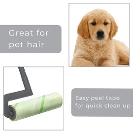 Smart Design Smart Design Mega Floor Lint Roller Refill - Set of 2 (100 Sheets Total) - Easy-Peel Angled 10 inch Large Adhesive Sticky Sheets - Cleaning, Carpet, Car, Clothes, Dog Cat Fur, and Pet Hair Remover