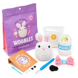 The Woobles - Kit de ganchillo para principiantes con hilo fácil de Peasy como se ve en Shark Tank - con tutoriales en video paso a paso - JoJo The Bunny
