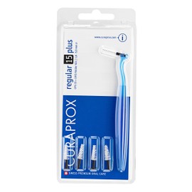 CURAPROX interdental brushes conical CPS regular 15 double pack, 10 interdental brushes plus 2 holders, ideal for braces, set CPS regular 15 with holder UHS 451