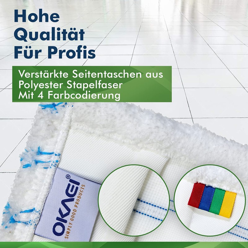 Okaei Pack of 2 Mop Cover (60 cm) – Premium