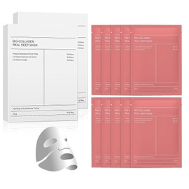 8 Piezas Mascarilla Bio ColgenoCollagen Mask-Mascarillas Faciales Overnight MaskMinimiza los Poros Y Aumenta La Elasticidad para una hidratacin...    