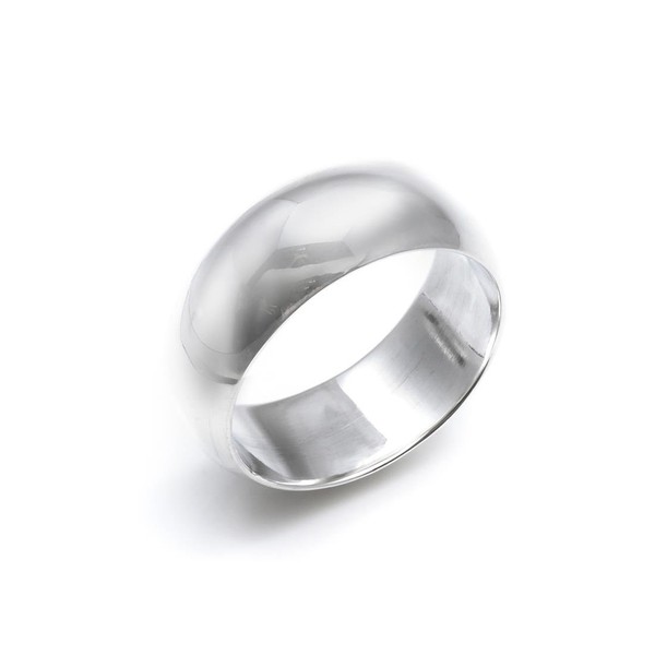Silverly Women's Men's 925 Sterling Silver 7 mm Simple Wedding