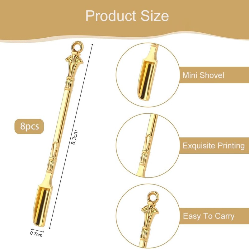 Mini Spoons, Set of 8, for Measuring Spices, Glitter Powder,