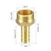 sourcing map Brass Nozzle Hose Connector x 3/8 PT Plug