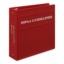Carstens 3-Inch Heavy Duty 3-Ring Binder for HIPAA Guidelines – Side Opening, Brick Red