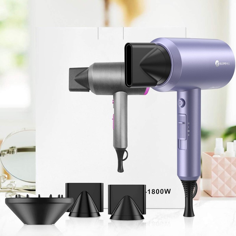 slopehill Professional Ionic Hair Dryer, Powerful 1800W Fast Drying Low