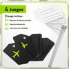 Timotech Set de 4 Etiquetas de Silicona para Equipaje, Etiquetas
