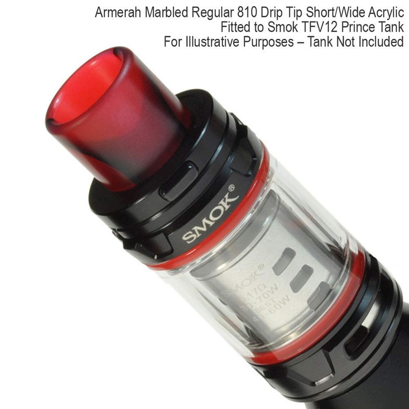 Armerah Marbled Regular 810 Drip Tip eCig Mouthpiece Short/Wide Acrylic