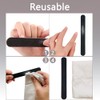 Paquete de 60 limas de uñas, lima de uñas negras