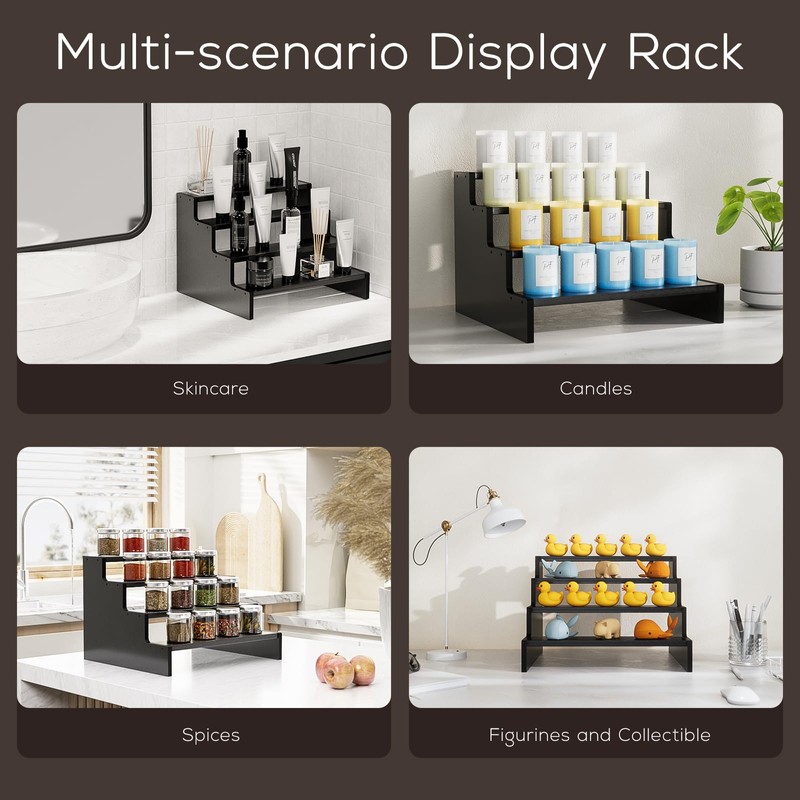 ProCase Wooden Cologne Organizer for Men, 4 Tier Perfume Organizer,