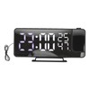 Projection Alarm Clock Mirror Screen USB Charging Snooze 180° Digital