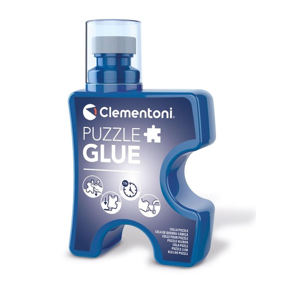 Clementoni Puzzle Glue - 200 ml Transparent Puzzle Glue for Fixing, Hanging & Protecting - With Sponge Applicator, Puzzle Accessories 37044
