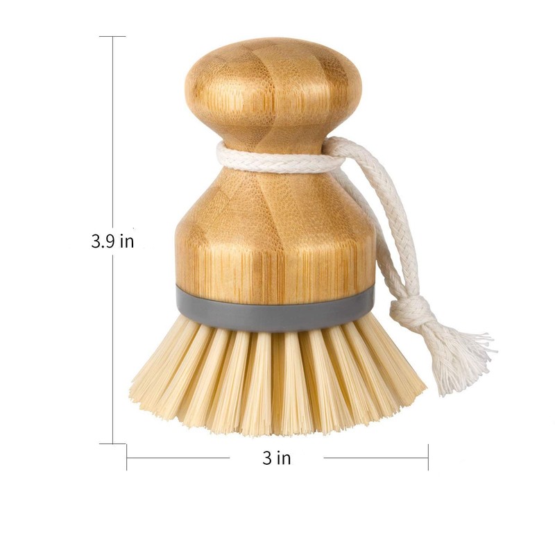 Pack of 2 Bamboo Palm Scrub Brushes - Ideal for
