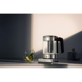 WMF Küchenminis 2-in-1 Vario Glass Water Kettle / Tea Maker with Tea Bag Holder and Strainer / 1.0 L / 1,900 W / with Temperature Adjustment