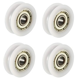 Winwill® 4pcs U Groove Wheel Guide Bearing Pulley Sealed Rail Ball Furniture 6 * 32 * 10mm 0.23"*1.25 * 0.39 inch