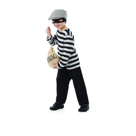 Fun Shack Fun Shack Räuber Kostüm Kinder, Räuber Kostüm Kinder Jungen, Kostüm Räuber Kinder, Kostüm Dieb Kinder, Dieb Kostüm Kinder, Banditen Kostüm Kinder, Bandit Kostüm Kinder, Bankräuber Kostüm Kinder XL