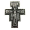 Fine Pewter San Damiano Crucifix Cross Auto Visor Clip, 2