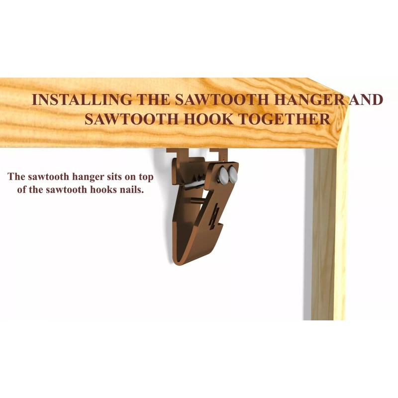 HangZ Canvas Flat Mount Sawtooth Hanger 20lb 10pc per package