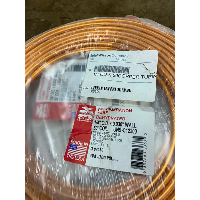 1/4" x 50' COPPER TUBING .030