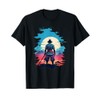 Cool Vintage Mystic Japanese Samurai Anime Silhouette T-Shirt