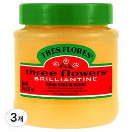 Three Flowers Tre Flores Brilliant Solid Pomade Hair Wax, 3 pieces, 99g / 쓰리플라워즈 트레 플로레스 브릴리언틴 솔리드 포마드 헤어왁스, 3개, 99g