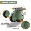 Leveling Casters Wheel with Ratchet Handle Height Adjustable Plate Casters