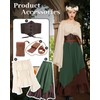 Medieval Clothing Women's Set, Retro Off Shoulder Blouse Dress, Renaissance