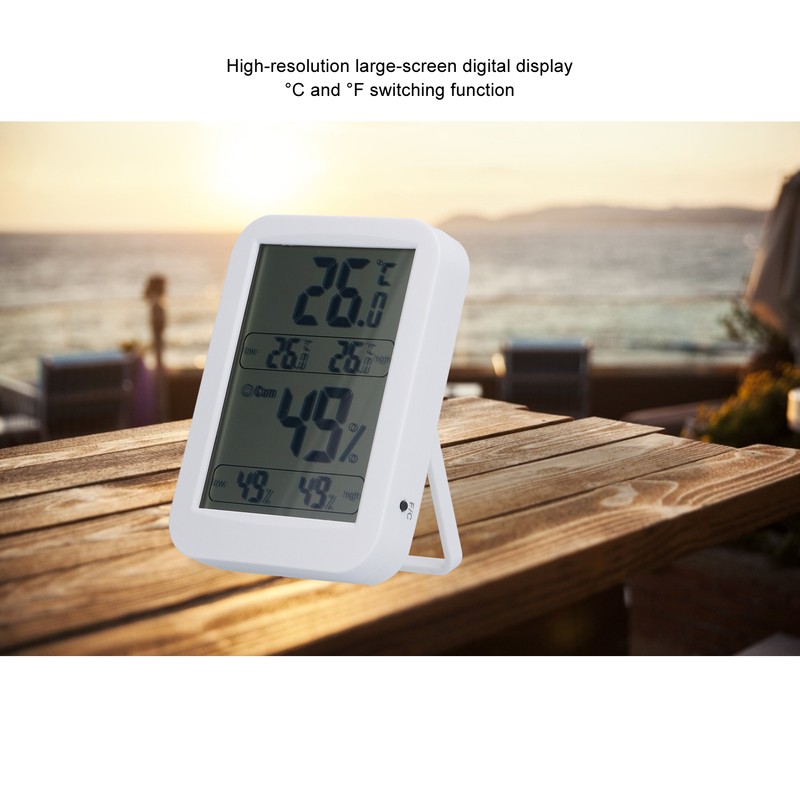 Large Screen Digital Thermo Hygrometer Temperature Humidity Gauge with Memory