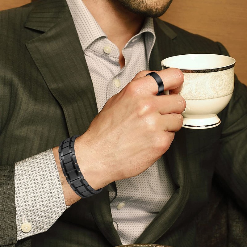 Cigmag Magnetic Bracelets for Men Titanium Steel Bracelet with Adjustable