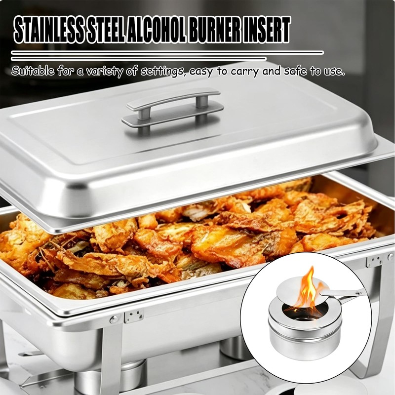 Vastsea Pack of 2 Fondue Burner, Fuel Paste Container, Portable