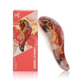 Detangling Hair Brush - Dssolvent Brush Soft and Dense Non Tangle Brush Suitable for Children Brushes for All Hair Types (Red)