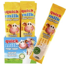 20 Bags of 5 Straws Vanilla Straws Quick Milk Magic Milk Straws (Total: 100 Straws)