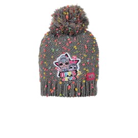 L.O.L. Surprise! Kids Girls Winter Hat Bobble Hat (Grey, 52), gray
